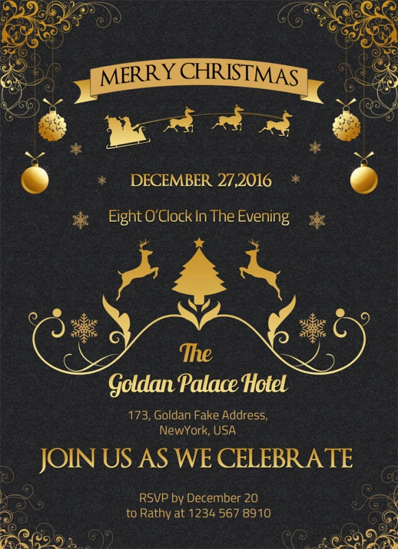 Merry Christmas promotional poster template (31)