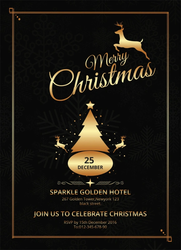 Merry Christmas promotional poster template (29)