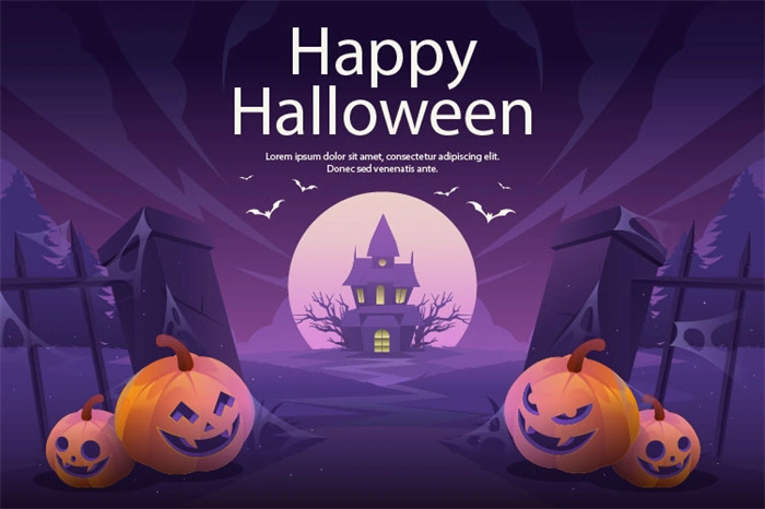 Halloween promotional poster wallpapaer background pattern template (2)