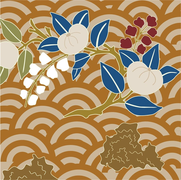 Japanese traditional style element decorative background wallpaper pattern (87)