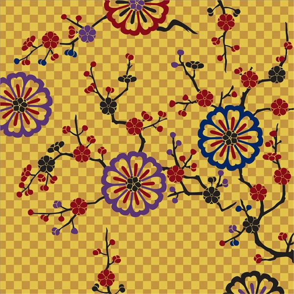 Japanese traditional style element decorative background wallpaper pattern (58)