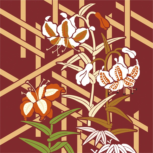 Japanese traditional style element decorative background wallpaper pattern (67)