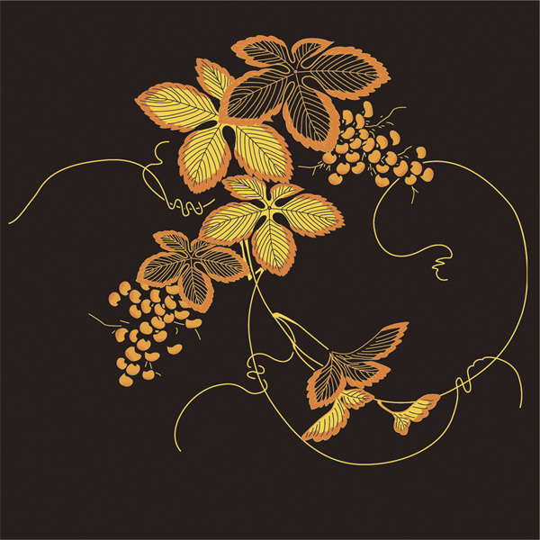 Kintsugi - Motivated Decorative Japanese Broken Porcelain and Gold Foil Wallpaper