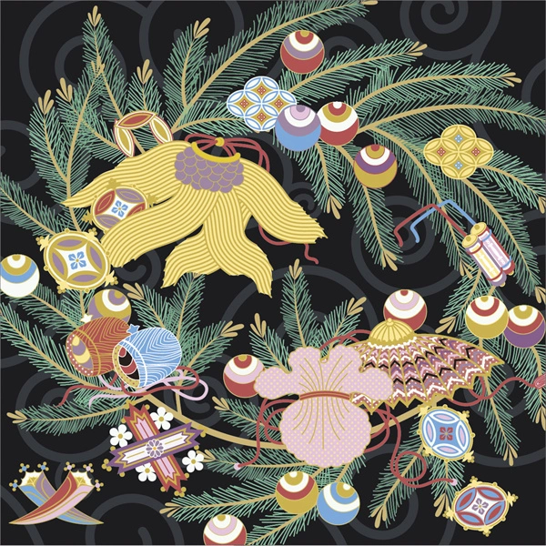 Japanese traditional style element decorative background wallpaper pattern (110)