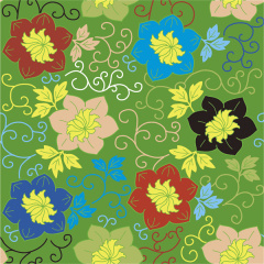 New Year Celebration - Focused Decorative Japanese Pagoda and Bamboo Wallpaper Pattern