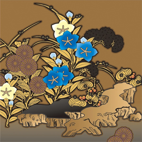 Japanese traditional style element decorative background wallpaper pattern (48)