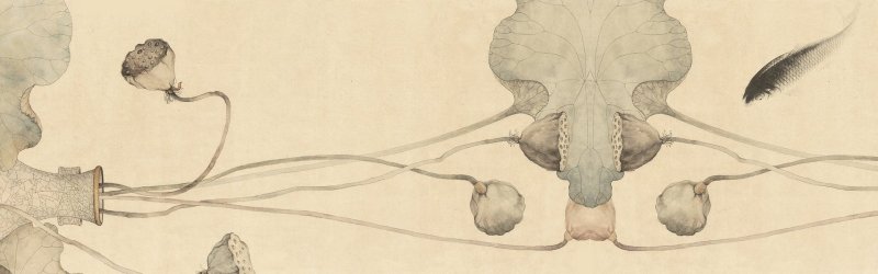 Artistic Chinese Ink - Wash Landscape Pattern Template for Branding