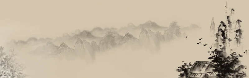 Traditional Chinese style ink and wash landscape pattern template (40)