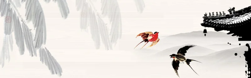 Traditional Chinese style ink and wash landscape pattern template (111)