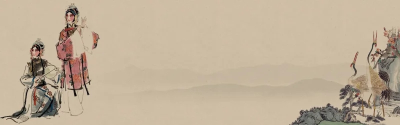 Traditional Chinese style ink and wash landscape pattern template (118)