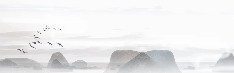 Traditional Chinese style ink and wash landscape pattern template (48)