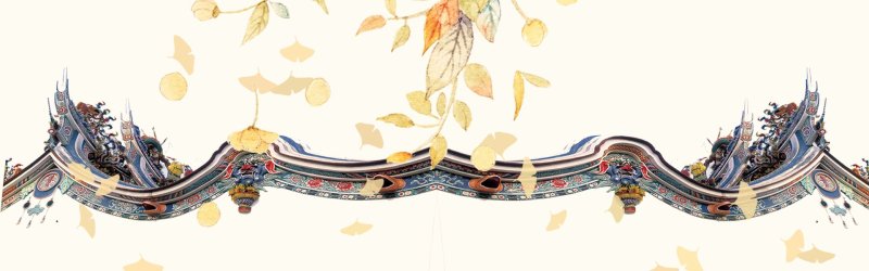 Harmonious Valleys Chinese Ink - Wash Landscape Pattern Template for Interior Decor