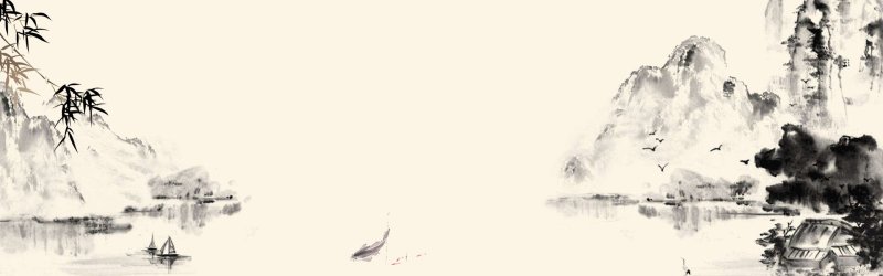 Graceful Chinese Ink - Wash Landscape Pattern Template for Textile Crafts