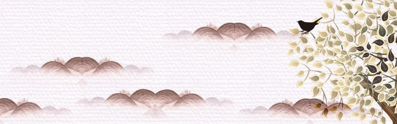Traditional Chinese style ink and wash landscape pattern template (105)