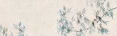 Graceful Arch Bridge Chinese Ink - Wash Landscape Pattern Template for Digital Media
