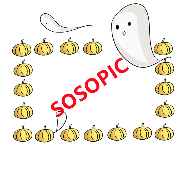 Halloween-themed decorative background border pattern template (17)