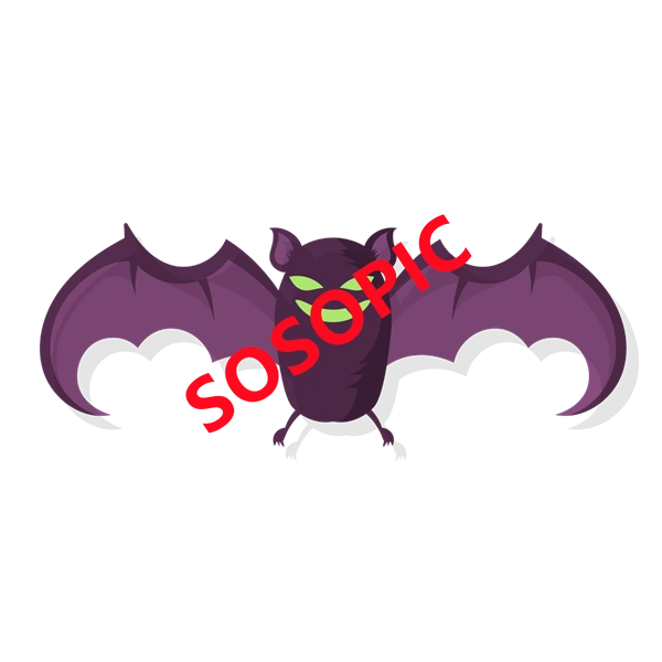 Halloween bat themed decorative element icons pattern template (57)