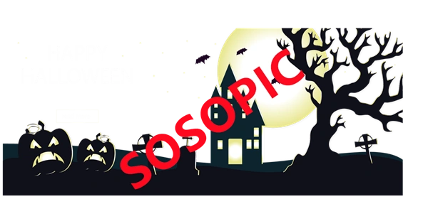 Halloween castle themed decorative element icons pattern template (35)
