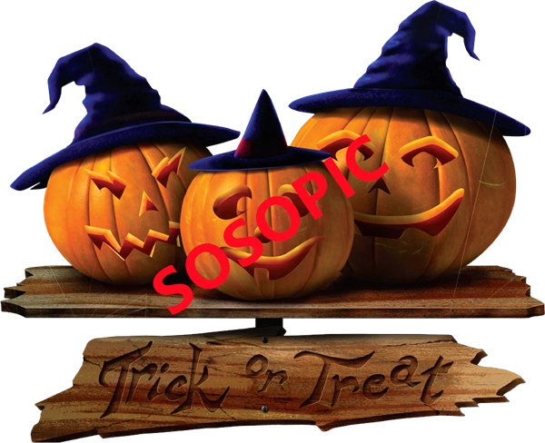 Halloween pumpkin themed decorative element icons pattern template (28)