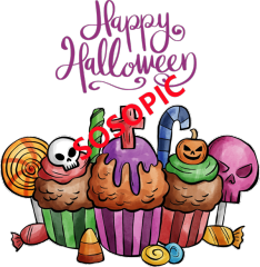 Halloween Candy Icon Set – Retro-Inspired Festive Treats in Playful Colors