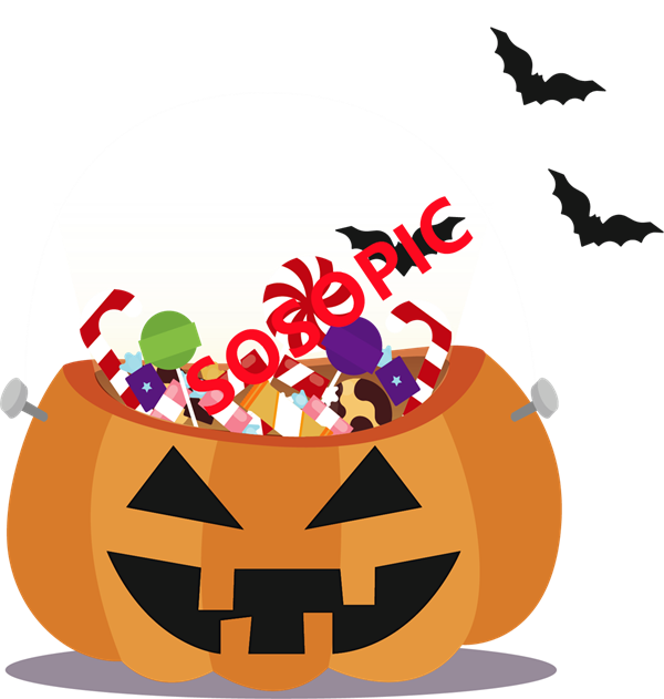 Halloween Decorative Vector – Spooky Sweets & Monster Treats with Playful Style