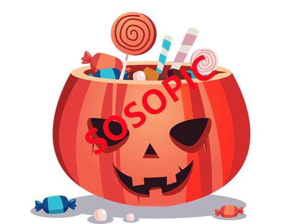Halloween Event Decor Pattern – Playful Candy & Bat Icons in Pastel Tones