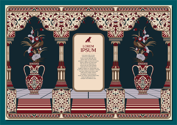 Southeast Asian Heritage Wallpaper – Cultural Interior Accent with Abstract Floral Motifs