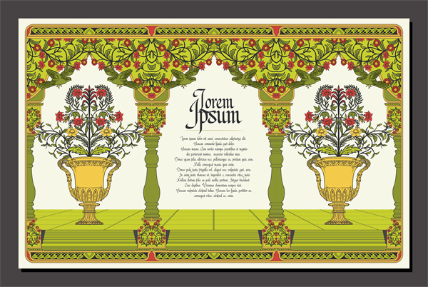 South-East Asian Decorative Wallpaper – Pattern 139: Abstract Nature Crest