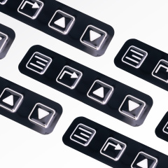 Durable Polycarbonate Lexan Label with Silk Screen Printing and Embossed Buttons