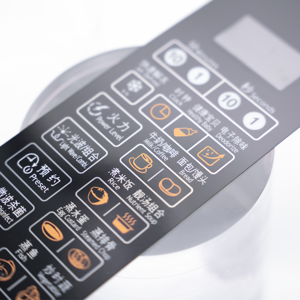 Custom polycarbonate(Lexan) Control Panels for Kitchen Appliances