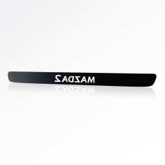 Custom polycarbonate Overlays for Car Welcome Strips