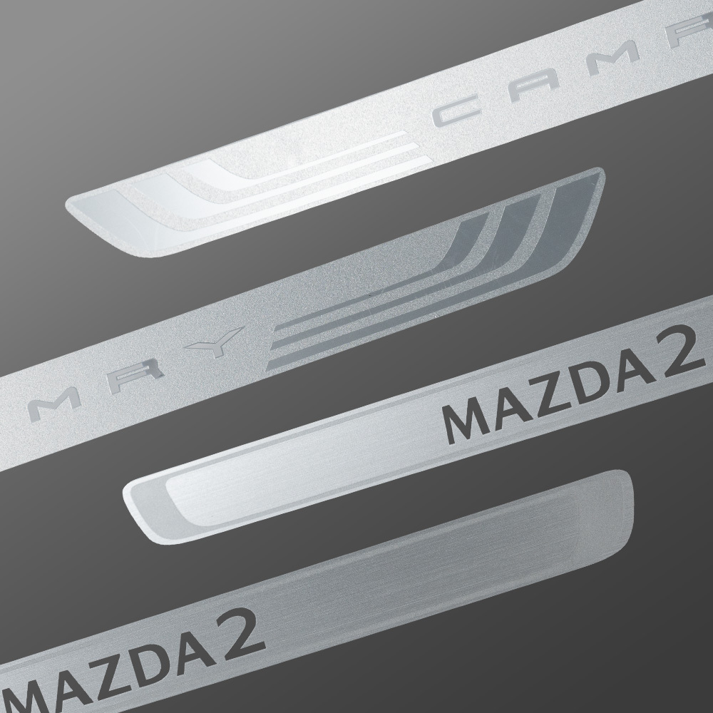 Custom polycarbonate Overlays for Car Welcome Strips