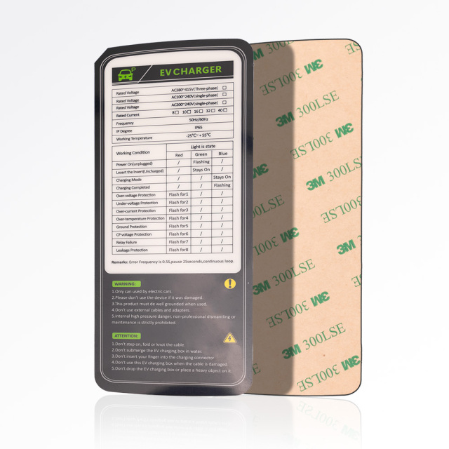 Custom polycarbonate(Lexan) Display Panel for EV Chargers