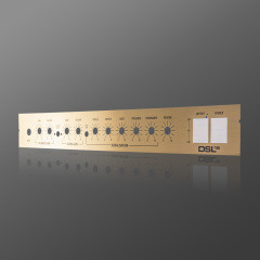 Custom polycarbonate(Lexan) Stickers for Audio Equipment