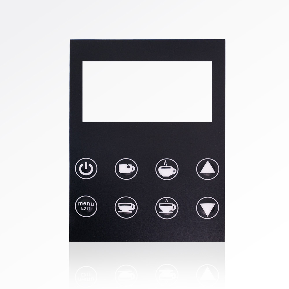 Custom PET Emboss Overlays for Coffee Machines