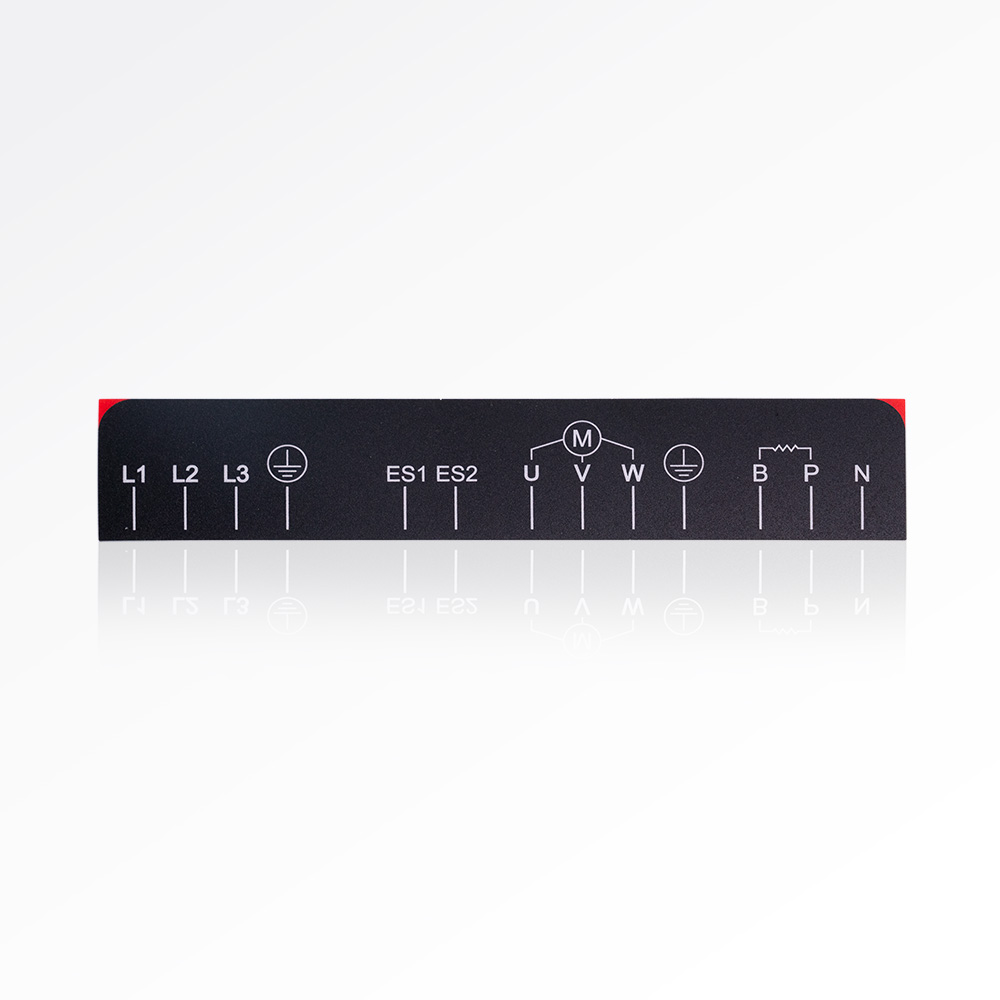 PET label sample for industrial devices