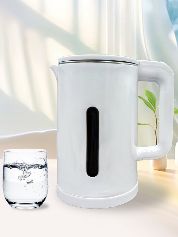 Hervidor eléctrico portátil de gran capacidad de 2,2 L/1000W, hervidor eléctrico anti-escaldaduras, acero inoxidable 304 con función de protección de apagado automático y luz LED