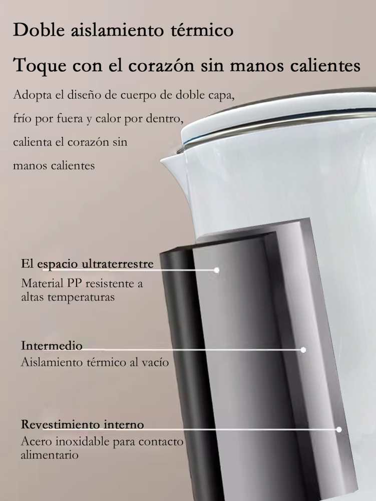 Hervidor eléctrico portátil de gran capacidad de 2,2 L/1000W, hervidor eléctrico anti-escaldaduras, acero inoxidable 304 con función de protección de apagado automático y luz LED