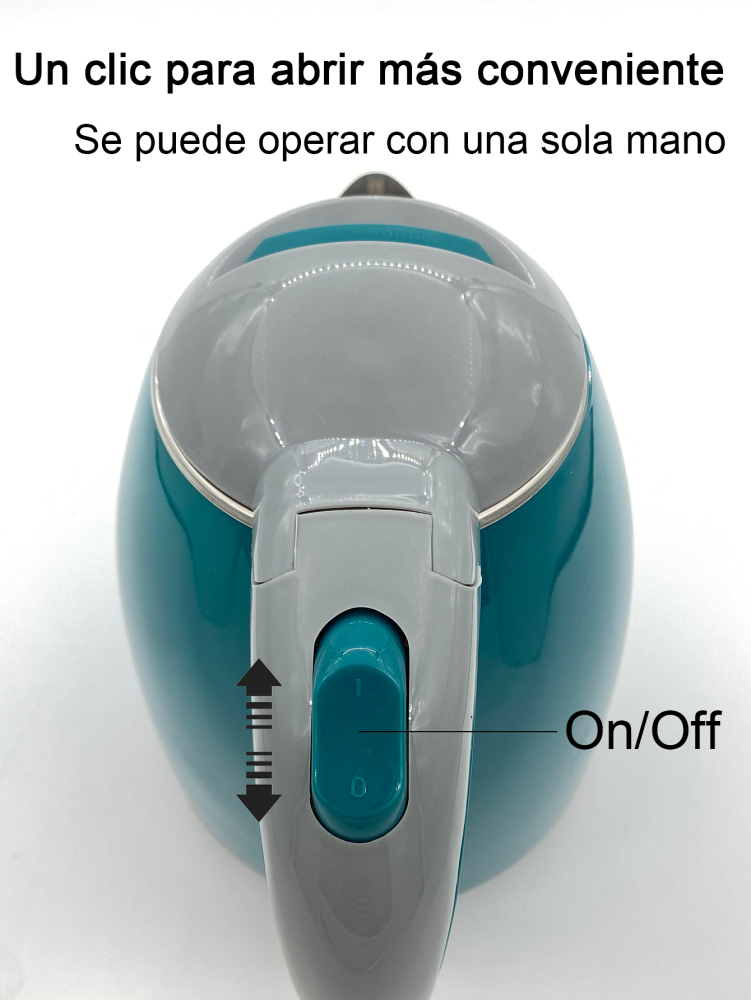 Hervidor de Agua Eléctrico, Hervidor de Agua Eléctrico Doble Pared de Acero Inoxidable Capacidad de 2L de 1000W,Material PP y Acero Inoxidable Corte Automático