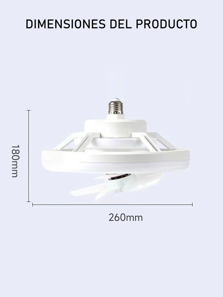 Ventilador De Techo E27 Lámpara Silenciosa Con Control Remoto 50W Ventiladores Luces 110V