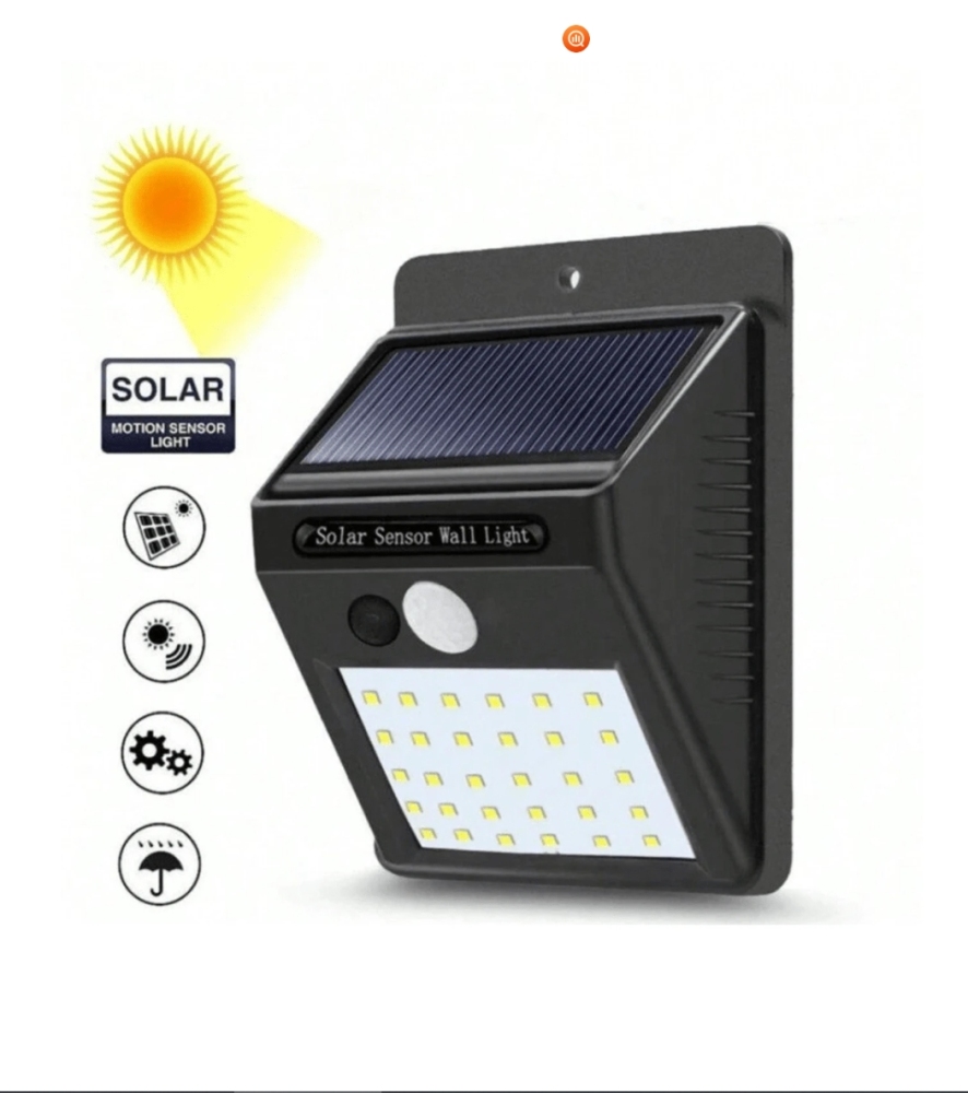 Pieza Lampara Led Solar Con un ángulo de iluminación de hasta 270°. Reflector Exterior Jardin Sensor Luz con 30 leds