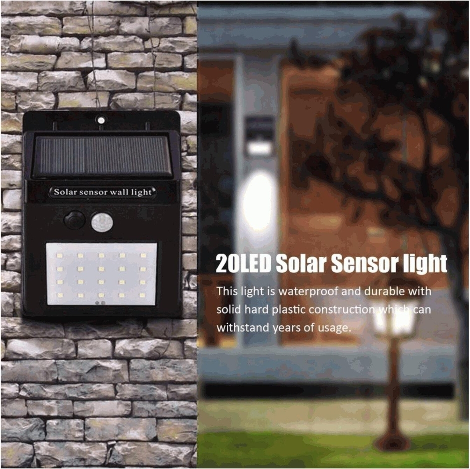 Pieza Lampara Led Solar Con un ángulo de iluminación de hasta 270°. Reflector Exterior Jardin Sensor Luz con 30 leds