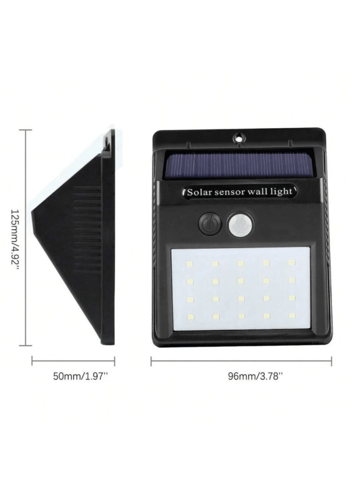 Pieza Lampara Led Solar Con un ángulo de iluminación de hasta 270°. Reflector Exterior Jardin Sensor Luz con 30 leds