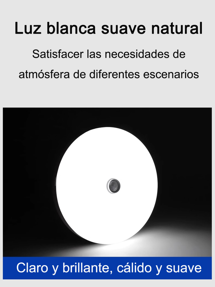 Lámpara de techo con sensor, LED brillante de color blanco frío activada por movimiento para uso doméstico, almacén, lavandería, despensa, cocina, pasillo, balcón, ático, garaje. Elija el tamaño adecuado según sus necesidades.