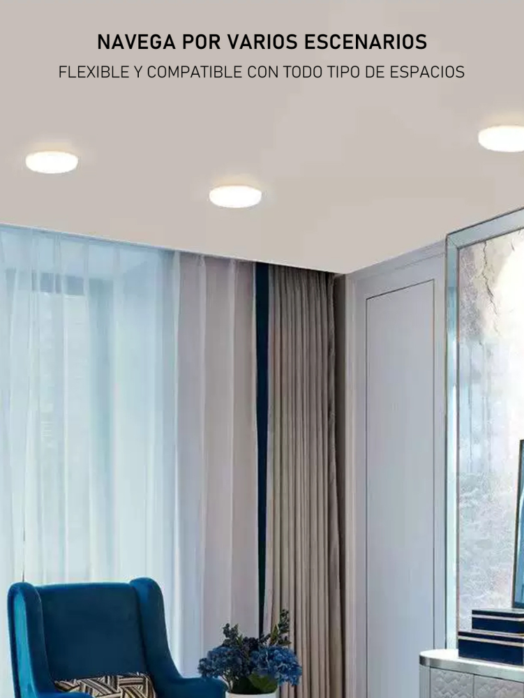 Luces Empotrables LED,Lampara de Techo Led, Ajustable Empotrar,luz blanca Lampara luz 90mm/120mm/173mm/225mm Diametro,Iluminación 10W/18W/24W/36W/6500K