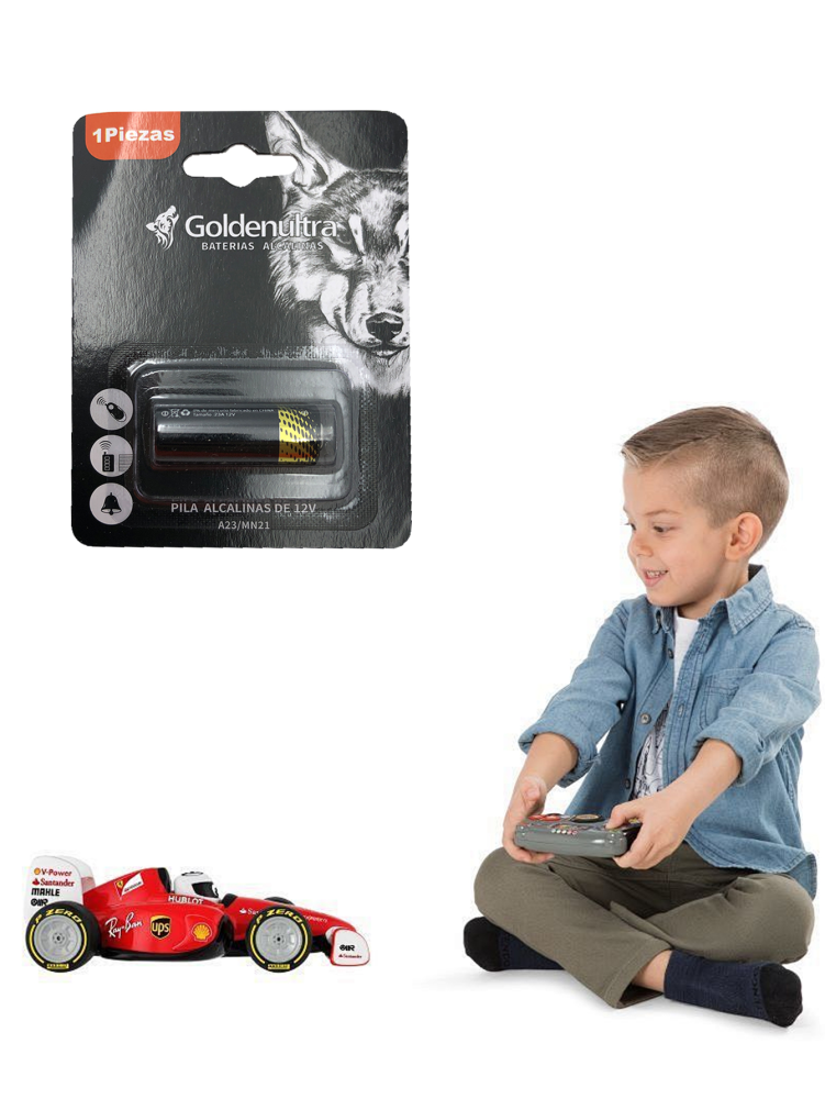 Goldenultra Baterías/Pilas Alcalinas 23A (23 A) 12 V, Paquete de 30 Pilas alcalinas, Ideales para Timbres, Llaveros, Cámaras, Alarmas