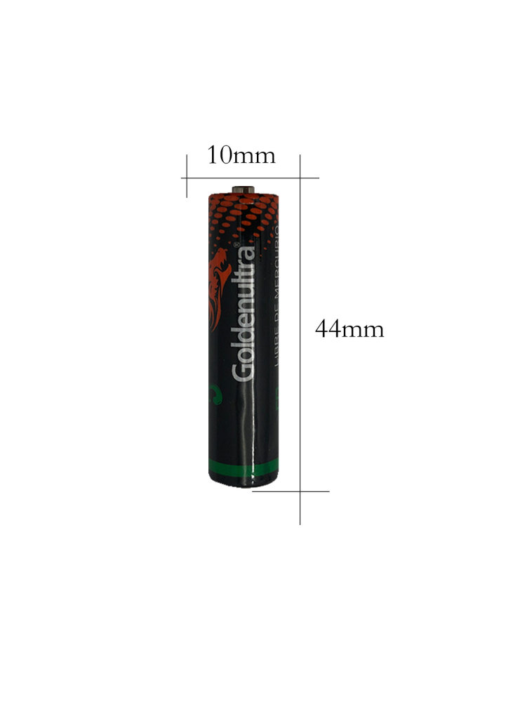 Goldenultra Batería/Pila AAA, Carbon, 1.5V, Paquete 24 piezas, Para Aparatos, Controles, Lámparas, Juguetes, Alto rendimiento