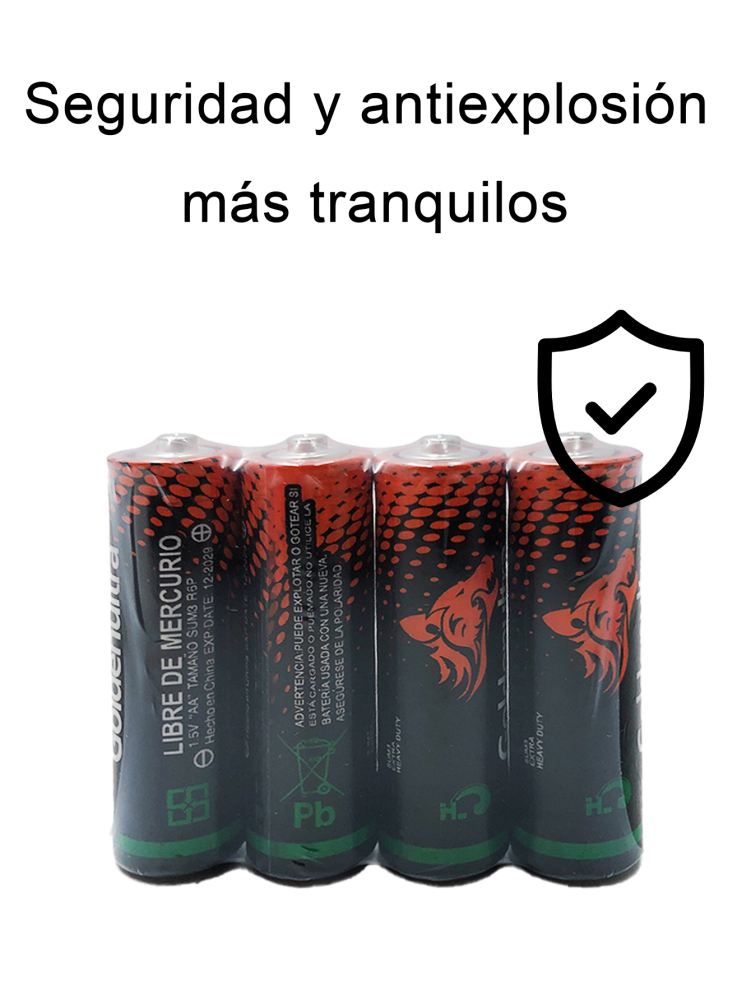 Goldenultra Batería/Pila AA, Carbon, 1.5V, Paquete 24 piezas, Para Aparatos, Controles, Lámparas, Juguetes, Alto rendimiento