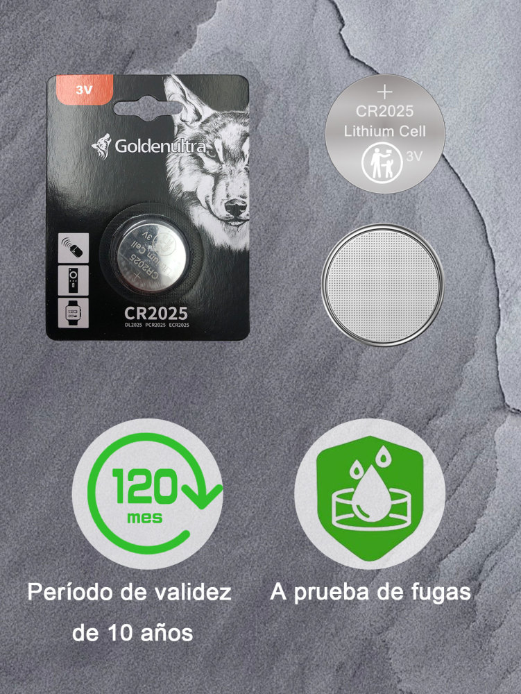 Goldenultra Pila para Cámaras Fotográficas, PilaLec, MXAEL-010, 30 Pzs, 3V, CR2025, Litio