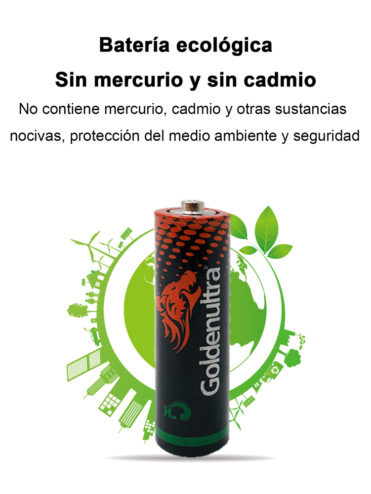 Goldenultra Batería/Pila AAA, Carbon, 1.5V, Paquete 24 piezas, Para Aparatos, Controles, Lámparas, Juguetes, Alto rendimiento